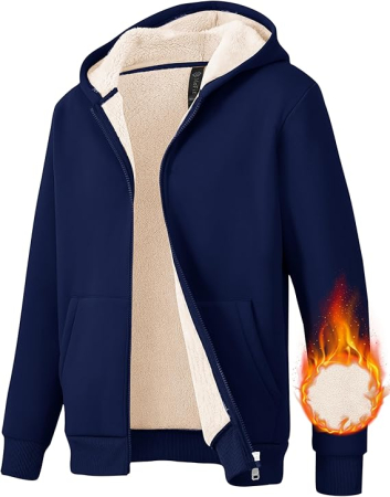 Bluza albastra lejera, captusita pentru copii, cu maneci lungi, hanorac cu gluga 128-140 [2]
