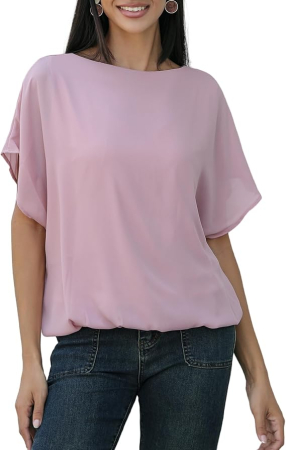 Bluza lejera pentru femei, alba din sifon, M [2]