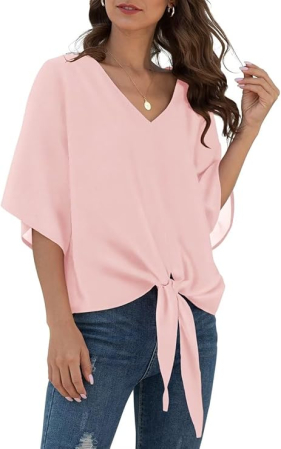 Bluza lejera pentru femei, Roz din sifon, S [1]