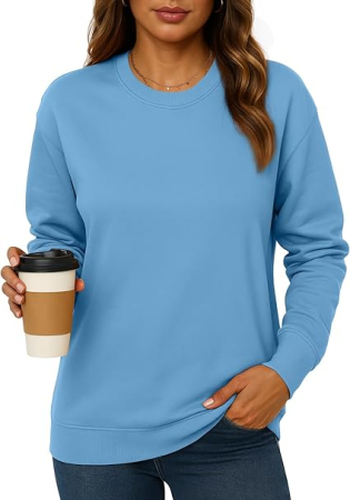 Bluze dama - Bluza lejera pentru femei, maneci lungi, bleu M