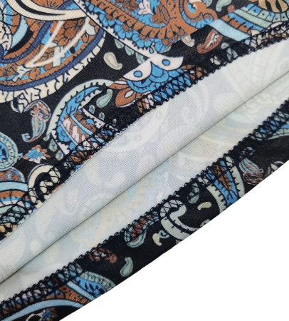 Bluza lejera pentru femei, maneci scurte, dantelate, albastru inchis L [5]