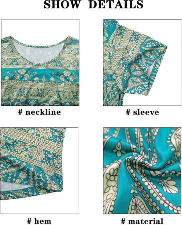 Bluza lejera pentru femei, maneci scurte, dantelate, albastra 4XL [5]