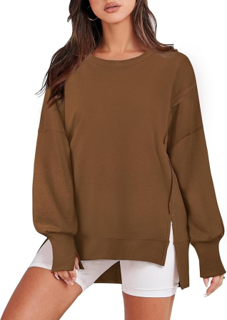 BLUZE FEMEI - Bluza lejera pentru femei, pulover respirabil, maro S