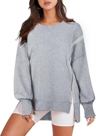 BLUZE FEMEI - Bluza lejera pentru femei, pulover respirabil, gri S