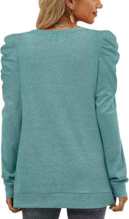 Bluza lejera pentru femei, pulover respirabil, albastra S [3]