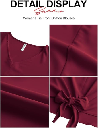 Bluza lejera pentru femei, Rosie din sifon, S [4]