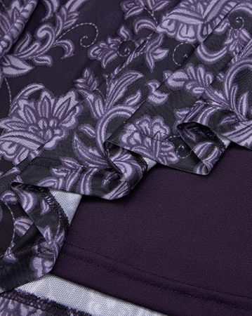 Bluza lejera pentru femei, subtire, respirabila, maneci scurte, violet M [3]