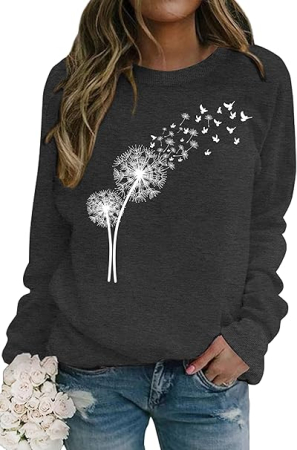 IMBRACAMINTE - Bluza lejera pentru femei, pulover cu maneci lungi, gri XL