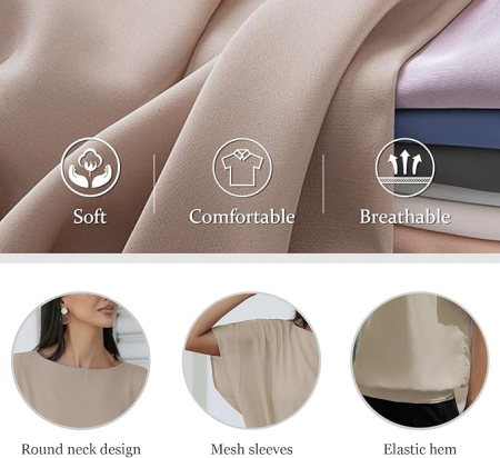 Bluza lejera pentru femei, crem din sifon, M [4]