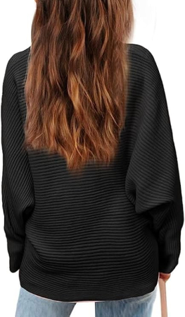 Bluza neagra lejera, pentru copii, cu maneci lungi, pulover casual 4-6 ani [1]