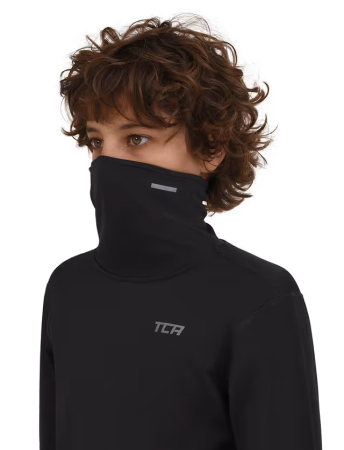 Bluză Termică neagra Sport Băieți TCA, Mâneci Lungi, Guler Înalt, SuperThermal, 10-12 ani [1]