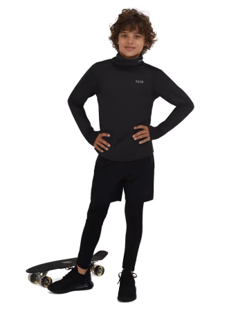 Bluză Termică neagra Sport Băieți TCA, Mâneci Lungi, Guler Înalt, SuperThermal, 10-12 ani [4]