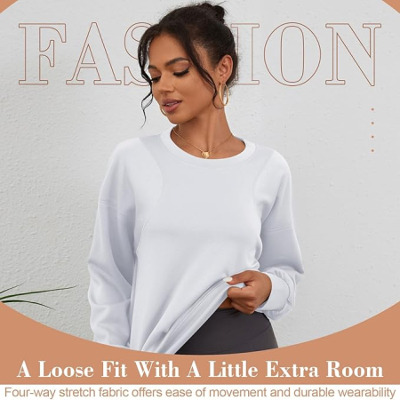 Bluza sport, cu maneca lunga, tivuri elastice, alba M [1]