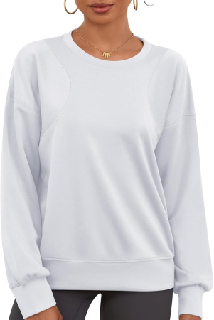 IMBRACAMINTE - Bluza sport, cu maneca lunga, tivuri elastice, alba M