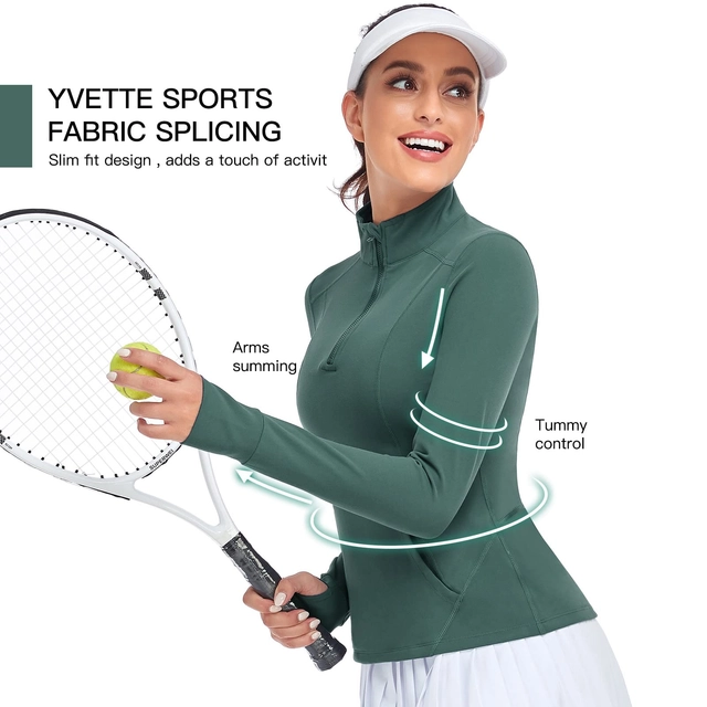 Bluza sport, cu maneca lunga, pe corp, verde XS [2]