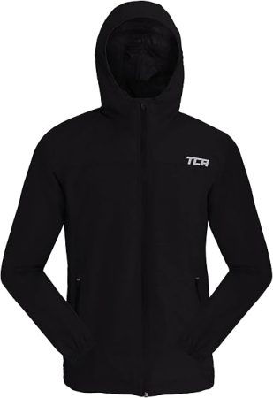 Bluze barbati - Bluza sport impermeabila pentru baieti, pentru alergare, neagra 8-10 ani