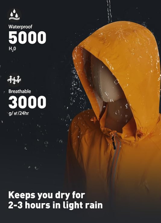 Bluza sport impermeabila pentru barbati, culoare portocaliu reflectorizant L [2]