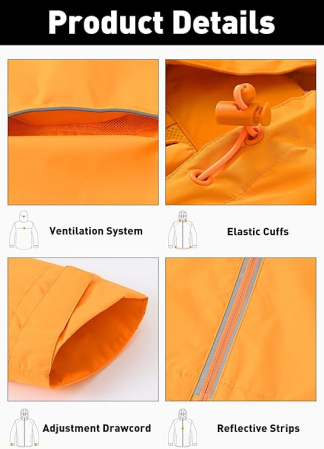 Bluza sport impermeabila pentru barbati, culoare galben reflectorizant L [4]