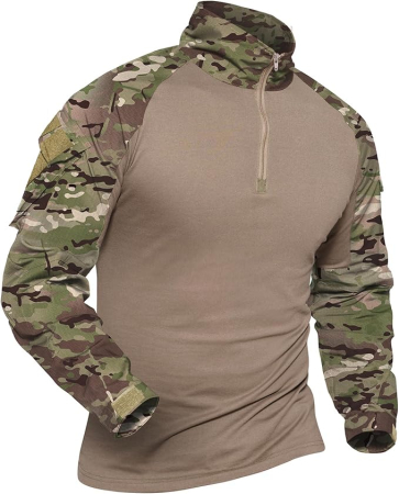 Bluze barbati - Bluza tactica respirabila pentru barbati, pe corp, protectie UV, buzunare, 3XL