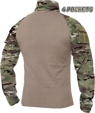 Bluza tactica respirabila pentru barbati, pe corp, protectie UV, buzunare, S [1]