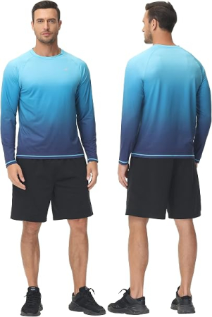 Bluza termica lejera pentru barbati, cu maneci lungi, albastru 2XL [1]