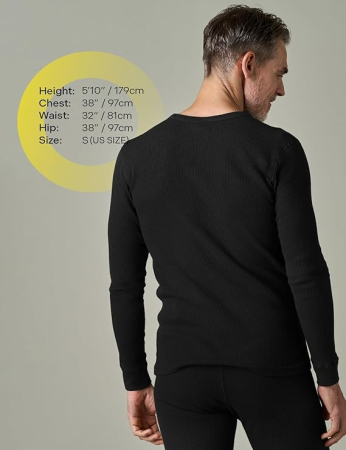 Bluza termica lejera pentru barbati, cu maneci lungi, negru 2XL [1]
