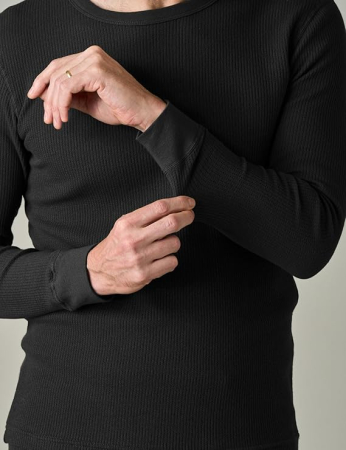 Bluza termica lejera pentru barbati, cu maneci lungi, negru 2XL [2]