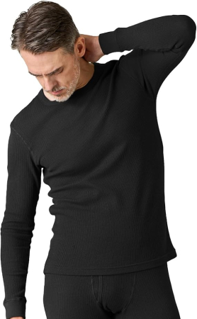 Bluze barbati - Bluza termica lejera pentru barbati, cu maneci lungi, negru 2XL