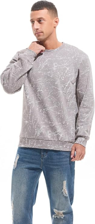 Bluza termica lejera pentru barbati, cu maneci lungi, pulover gri 3XL [2]