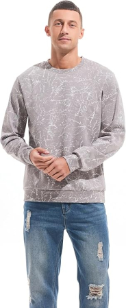 Bluza termica lejera pentru barbati, cu maneci lungi, pulover gri 3XL [1]