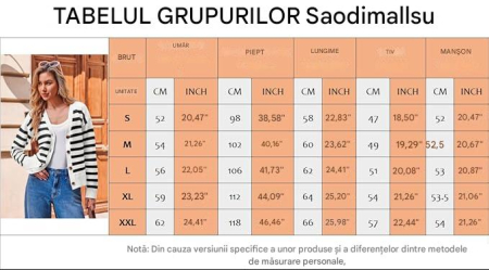 Bluza tricotata larga cu maneci lungi, cardigan pentru femei, Crem XL [6]