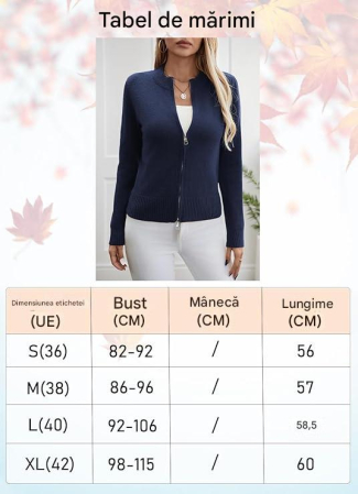 Bluza tricotata lejera cu maneci lungi, cardigan pentru femei, visiniu L [6]