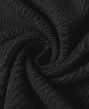 Bluza tricotata lejera cu maneci lungi, pulover pentru femei, negru L [4]