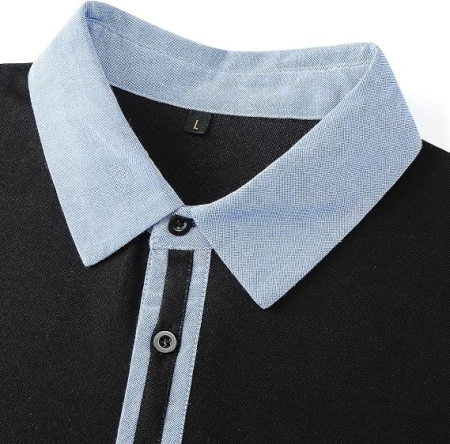 Tricou Polo Bărbați cu Mâneci Lungi, 100% Bumbac, Guler Oxford, Slim Fit, M [3]