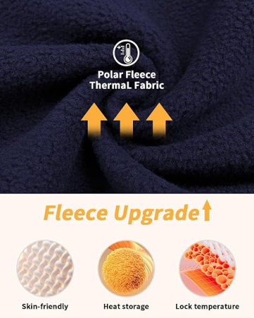 Jachetă Fleece Damă pentru Iarnă – Polar Călduros, Guler Înalt, Fermoar și 4 Buzunare, S [3]
