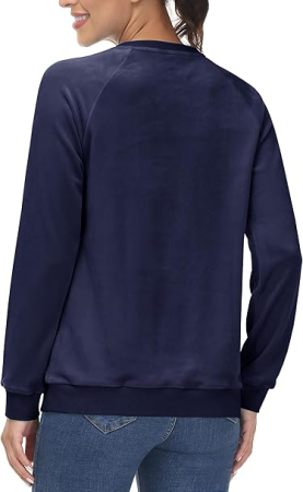 Bluza albastra, lejera pentru femei, cu maneci lungi, L [2]