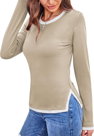 Bluze dama - Bluza crem Damă DJT FASHION, Mâneci Scurte, Decolteu Rotund, Pliuri Frontale, 2XL