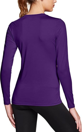 Bluze sport, cu maneca lunga, pe corp, negru/violet/albastru închis, 2XL, set 3 buc [2]
