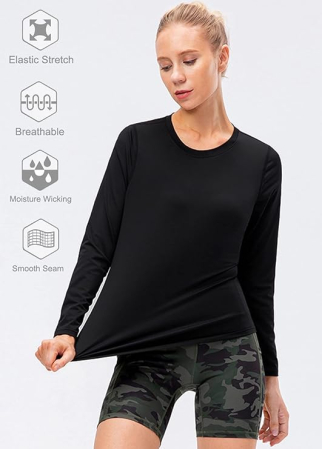 Bluze sport, cu maneca lunga, pe corp, negru/violet/albastru închis, 2XL, set 3 buc [4]