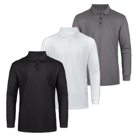 Bluze barbati - Bluze sport respirabile pentru barbati, pe corp, protectie UV, XL set 3 culori Negru/Gri/Alb
