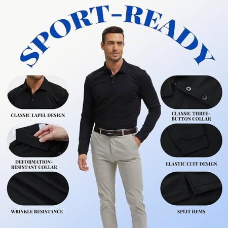 Bluze sport respirabile pentru barbati, pe corp, protectie UV, XL set 3 culori Negru/Gri/Alb [5]