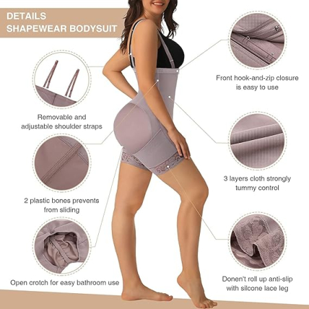 Body modelator corporal pentru femei, maro , 5XL [4]