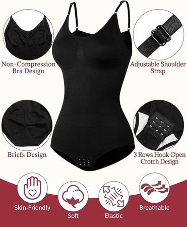 Body modelator corporal pentru femei, Negru , 2XL [2]