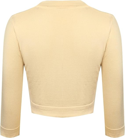 Bolero crem de dama cu maneci 3/4 S [3]