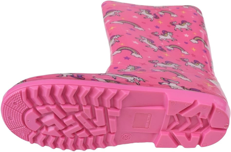 Cizme impermeabile din cauciuc pentru fete, Roz Unicorn 33 [4]