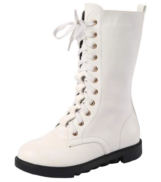 CIZME - Botine inalte, impermeabile pentru copii marimea 32 negru/alb