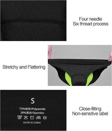 Pantaloni Ciclism Damă INBIKE, Căptușeală Anti-Șoc, Respirabili, 72% Poliamidă, XL [4]