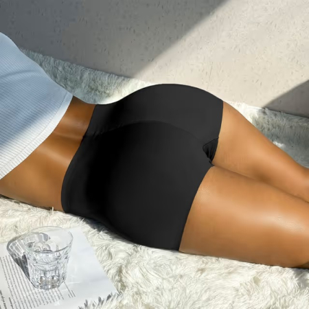 Boxeri negri Damă Seamless No-Show, Elastici, Talie Confortabilă, Acoperire Completă, set 5 bucati, 3XL [2]