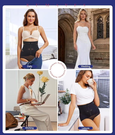 Boxeri negri modelatori cu talie înaltă pentru femei – Control al abdomenului, S [6]