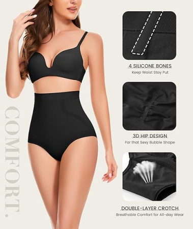 Boxeri modelatori cu talie înaltă pentru femei – Control al abdomenului, S [4]